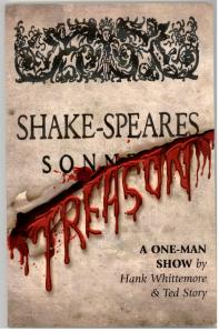 The Cover of the Printed Script for SHAKE-SPEARE'S TREASON, using the original title page of the 1609 quarto. 