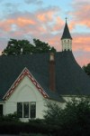 First Parish of Watertown at Sunset