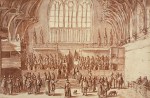 westminster hall in 1620 Westminster Hall, a sketch circa 1620