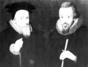 William Cecil Lord Burghley and his son Robert Cecil
