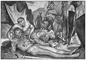 The Death of Beowulf (with friend Wiglaf)