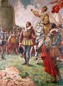 The Queen with Leicester at Tilbury