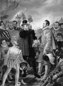 Philip II of Spain berating William the Silent, Prince of Orange