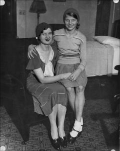 Nan Britton, mistress of the 29th president, with daughter Elizabeth Ann Britton (1931)
